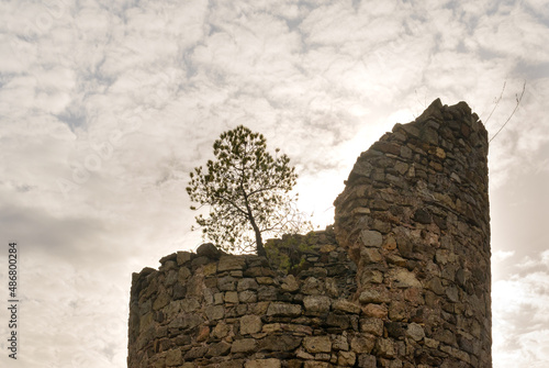 ruinas del castillo de benali, situado en el municipio de Ain , en la provincia de Castellón de la plana , comunidad valenciana , España . photo