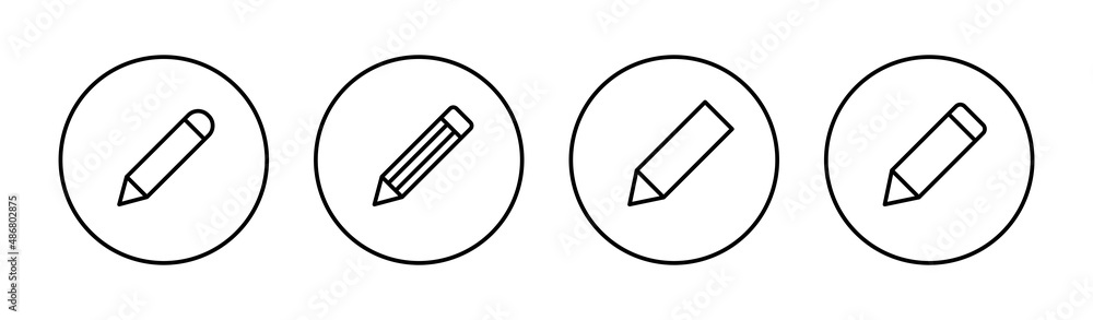 Pencil icons set. pen sign and symbol. edit icon vector Pencil icons set. pen sign and symbol. edit icon vector