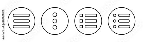 Menu Icons set. web menu sign and symbol. hamburger menu symbol