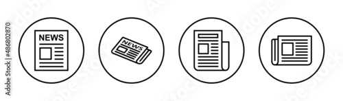 Newspaper icons set. news paper sign and symbolign
