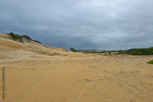 sand dunes and clouds