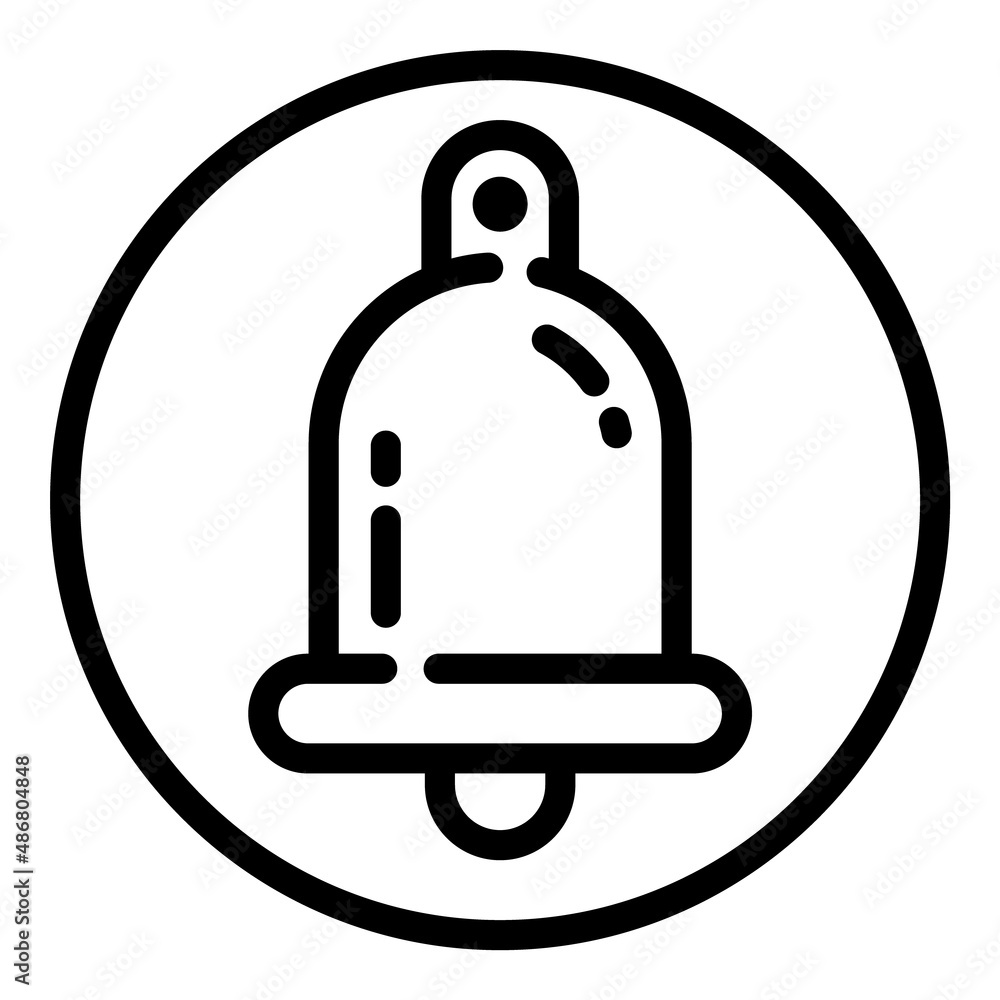 Obraz premium Handbell Flat Icon Isolated On White Background