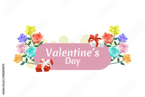 Vector illustration of Happy Valentine s Day. Suitable for greeting card  poster and banner