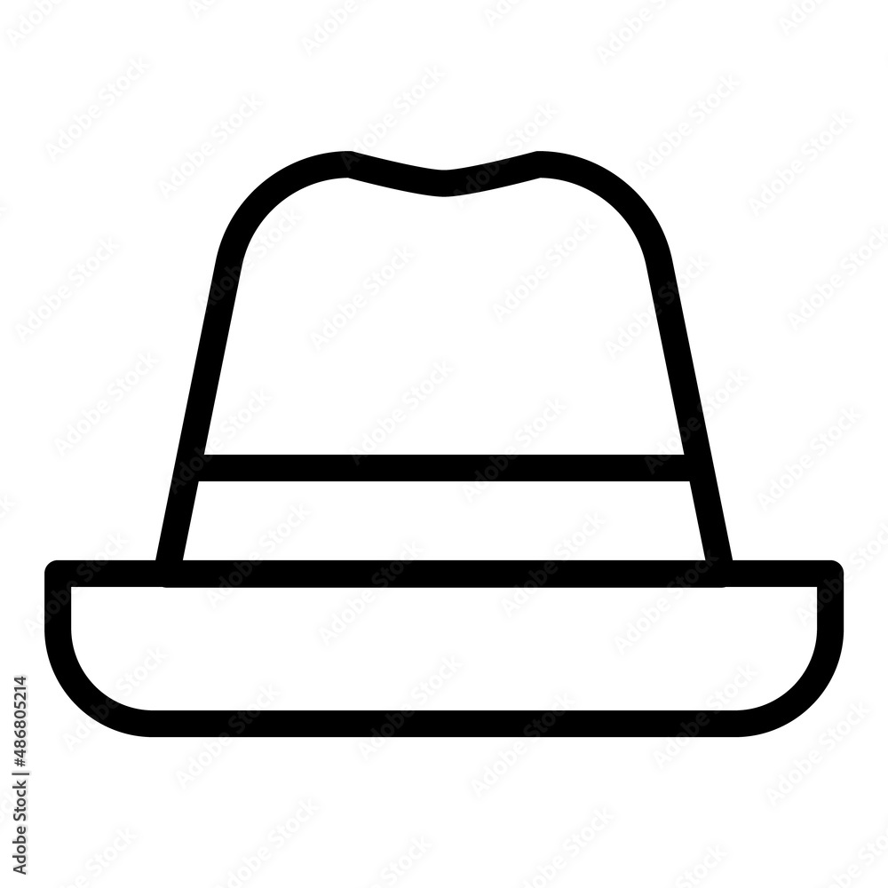 Man Hat Flat Icon Isolated On White Background Man Hat Flat Icon Isolated On White Background