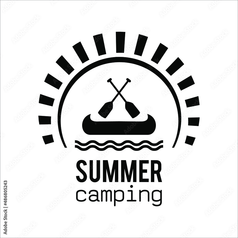 simple business logo about adventure in mountain nature,camping and survival