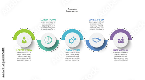 Business data visualization. timeline infographic icons designed for abstract background template milestone element modern diagram process technology digital marketing data presentation chart Vector