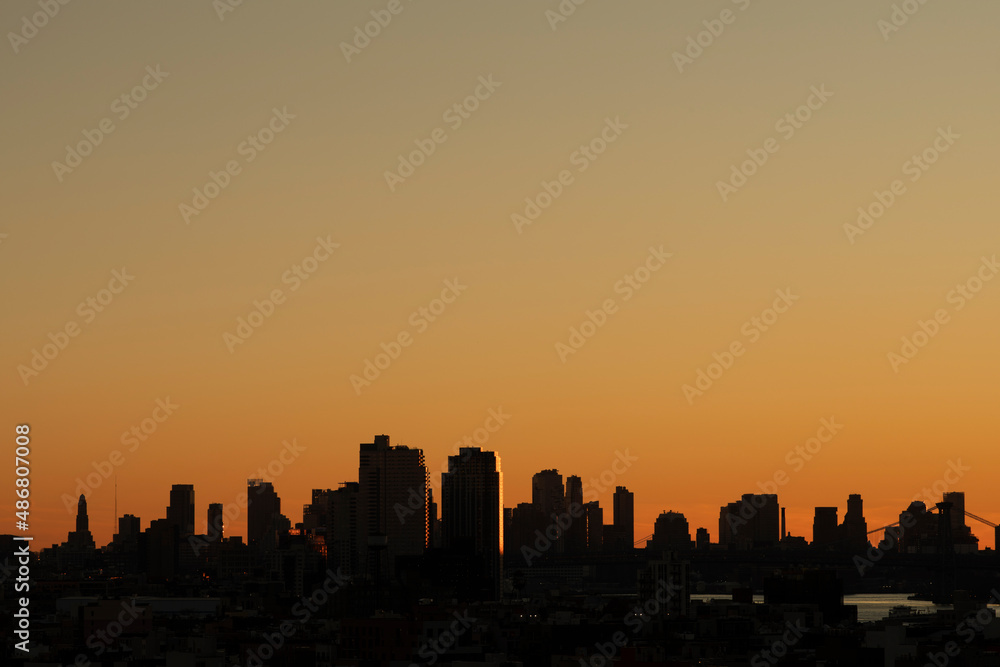 Brooklyn Sunset Skyline