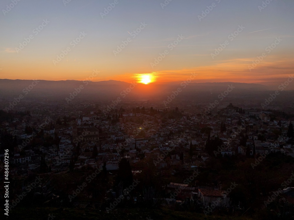 [Spain] The cityscape of The Albaicín seen from The Hermitage of San Miguel alto (Granada)