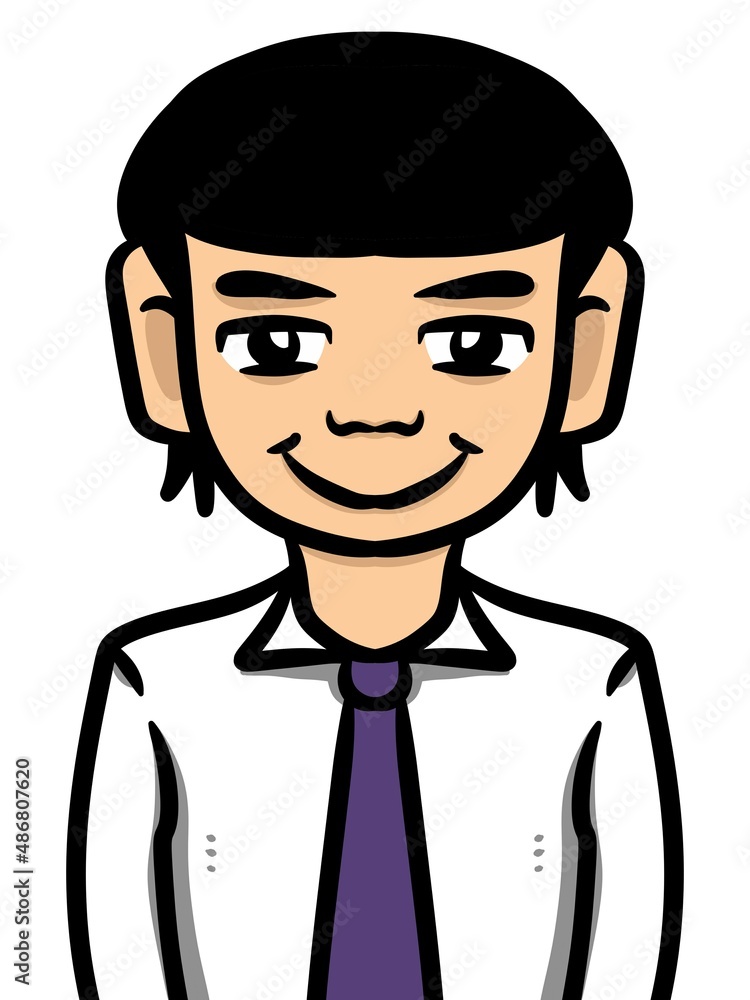 cute man cartoon on white background cute man cartoon on white background