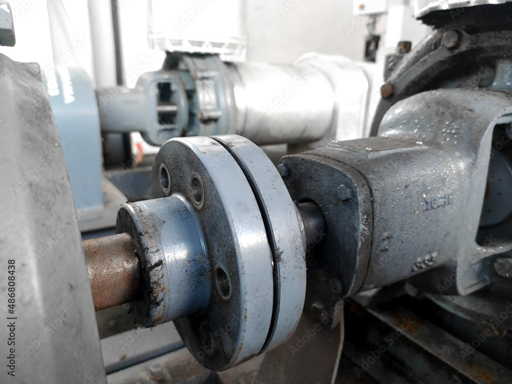 close up of an machine