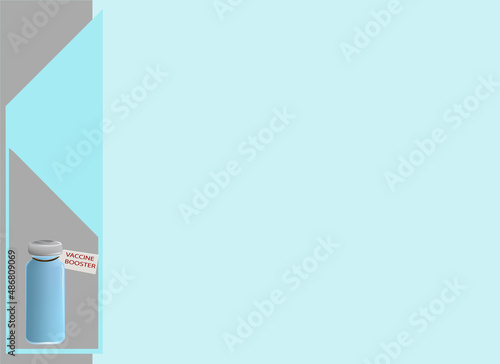 medical powerpoint background vaccine booster vial presentation blue papper covid 19