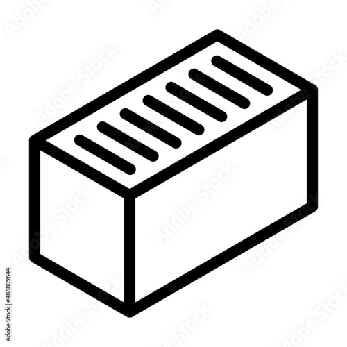 double brick line icon vector. double brick sign. isolated contour symbol black illustration