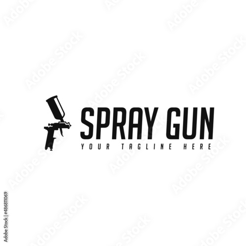 spray gun logo design. logo templates. bright background