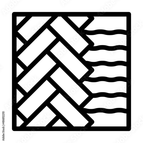 flooring building material line icon vector. flooring building material sign. isolated contour symbol black illustration