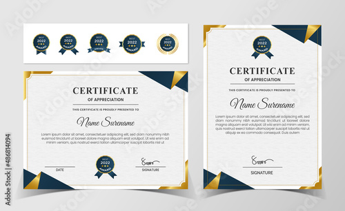 Certificate of appreciation template vector.