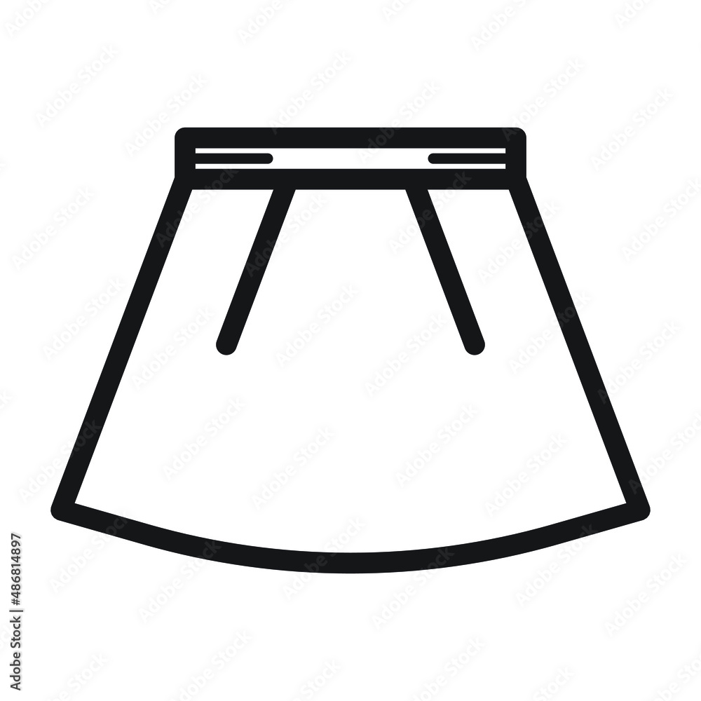 The illustration of skirt icon suitable for fashion, clothes or drawing book for young learners. The illustration of skirt icon suitable for fashion, clothes or drawing book for young learners.
