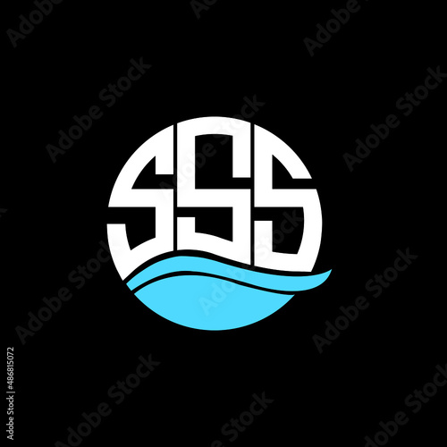 SSS logo monogram isolated on circle element design template, SSS letter logo design on black background. SSS creative initials letter logo concept. SSS letter  design.