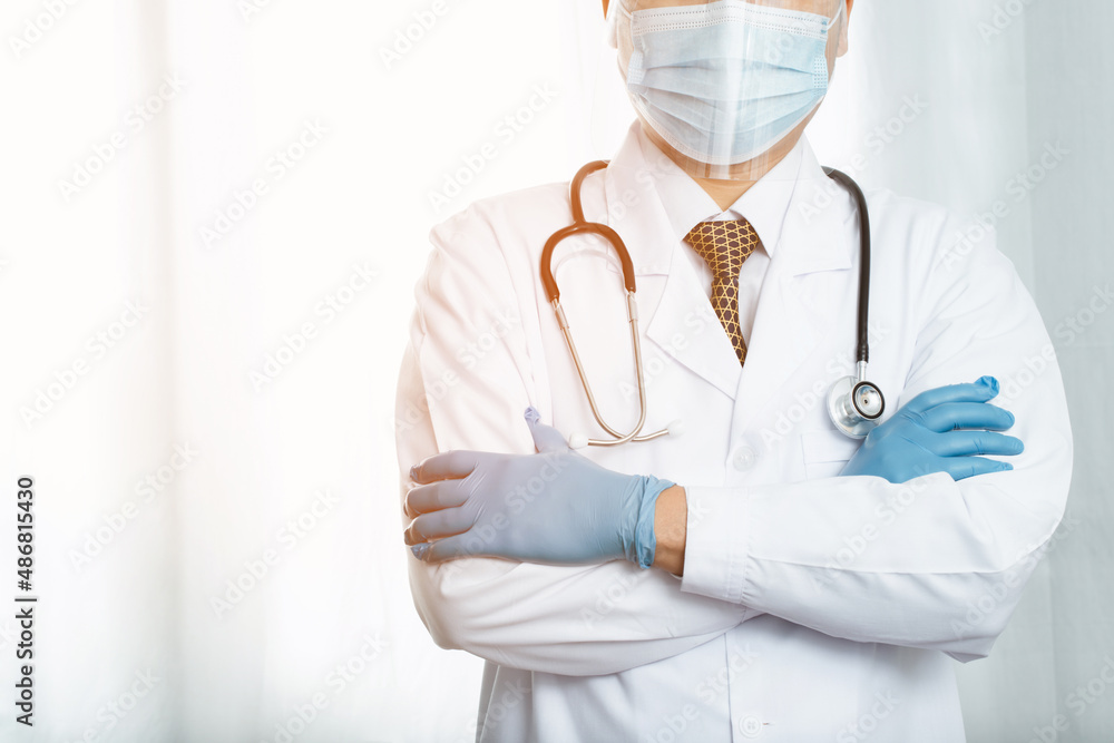 A doctor ready to help treat patients infected with COVID-19 A doctor ready to help treat patients infected with COVID-19