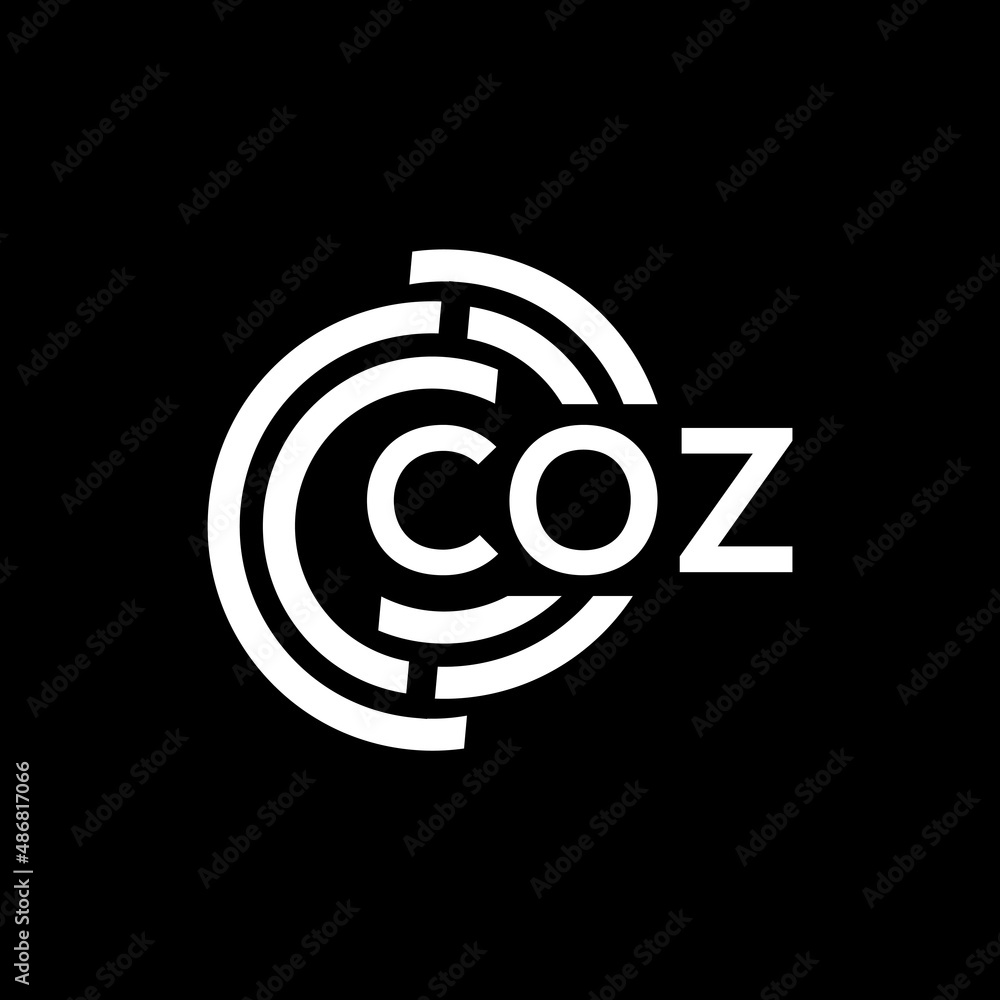COZ letter logo design on black background. COZ creative initials letter logo concept. COZ letter design. COZ letter logo design on black background. COZ creative initials letter logo concept. COZ letter design.