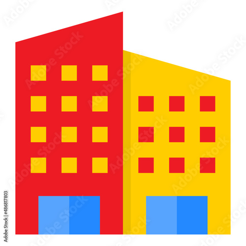 condominium flat style icon
