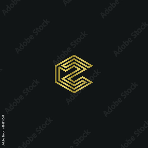 Alphabet Initials logo CZ, ZC, C and Z
