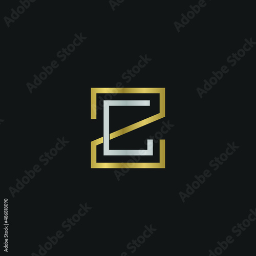 Alphabet Initials logo CZ, ZC, C and Z