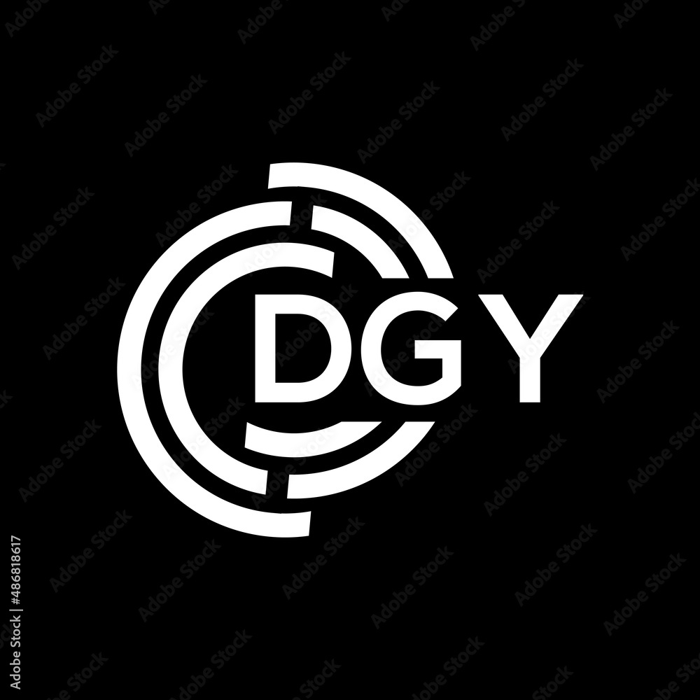 Obraz premium DGY letter logo design on black background. DGY creative initials letter logo concept. DGY letter design.