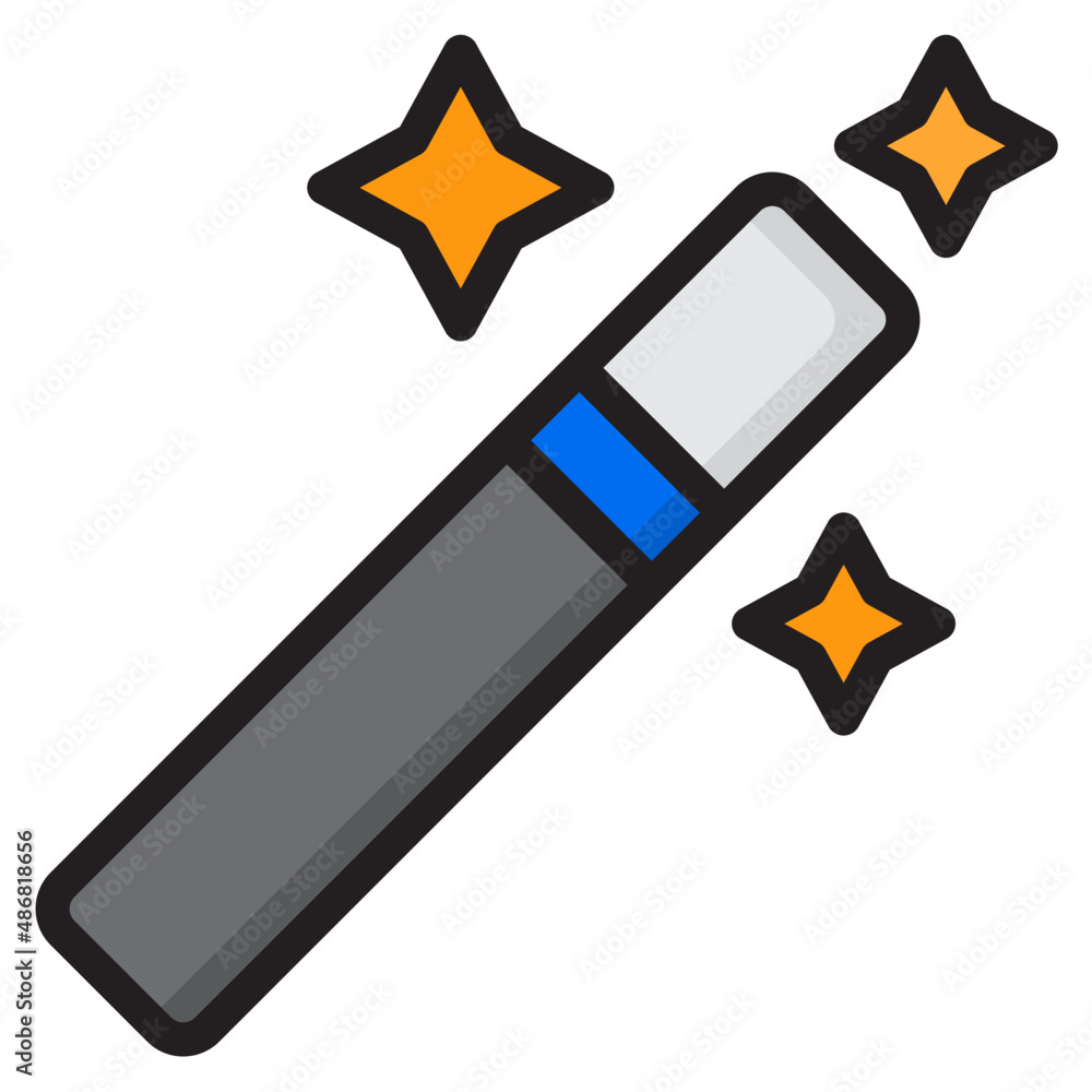 magic wand color line style icon magic wand color line style icon