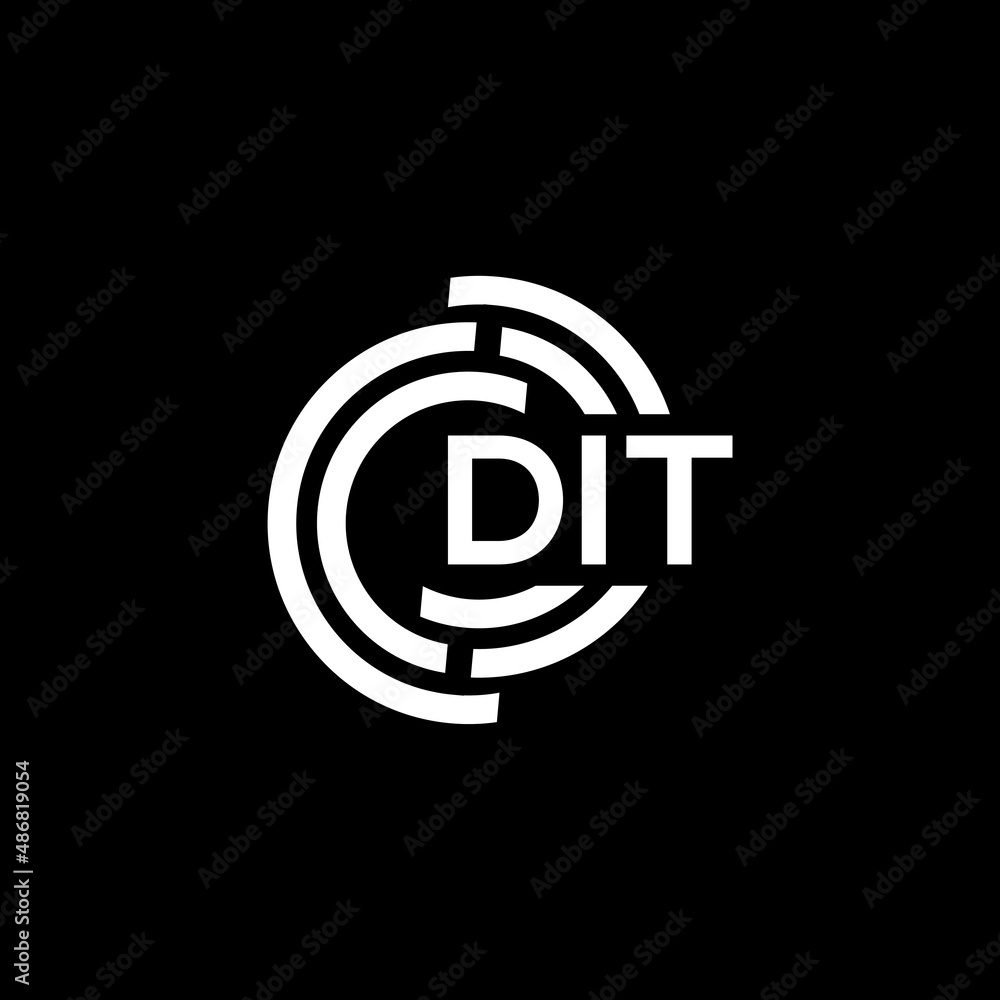 DIT letter logo design on black background. DIT creative initials letter logo concept. DIT letter design. DIT letter logo design on black background. DIT creative initials letter logo concept. DIT letter design.