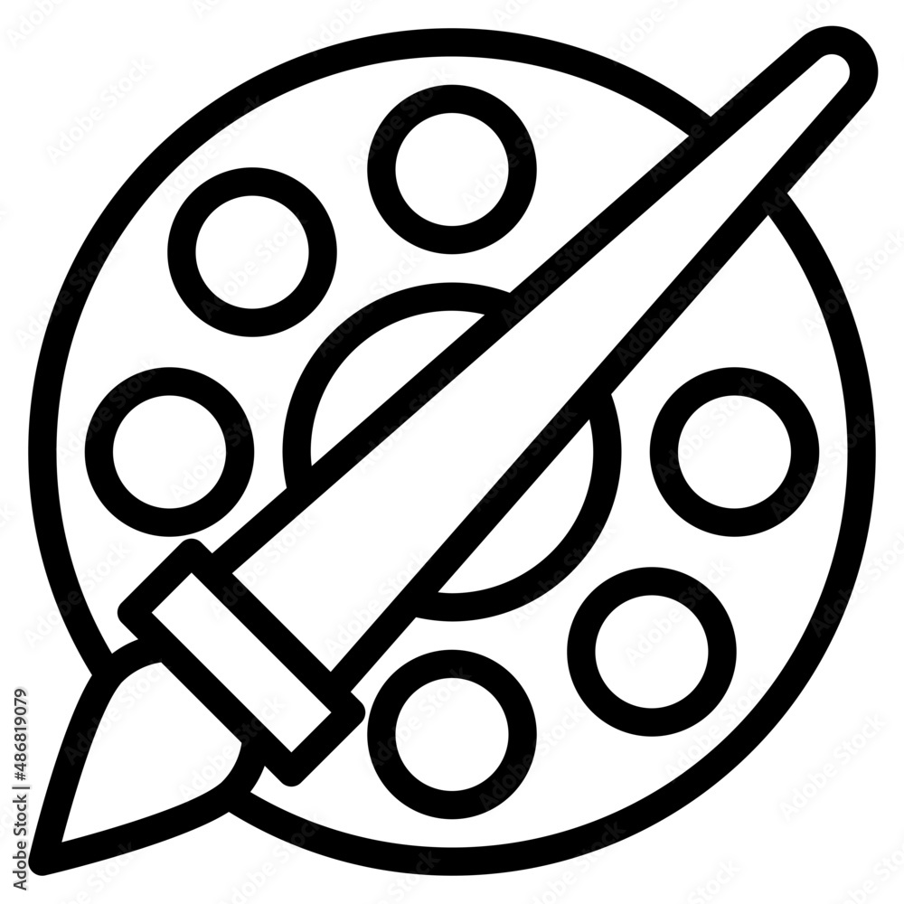 color platte outline style icon