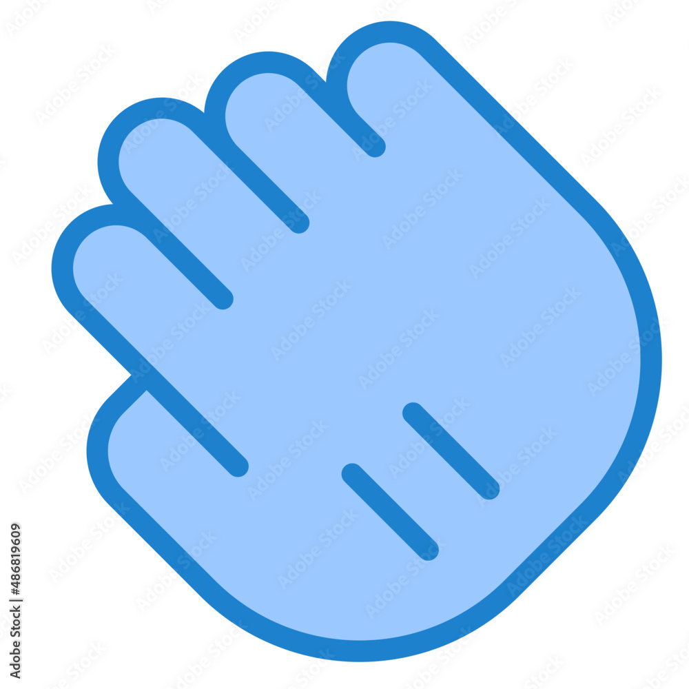 hand blue style icon hand blue style icon