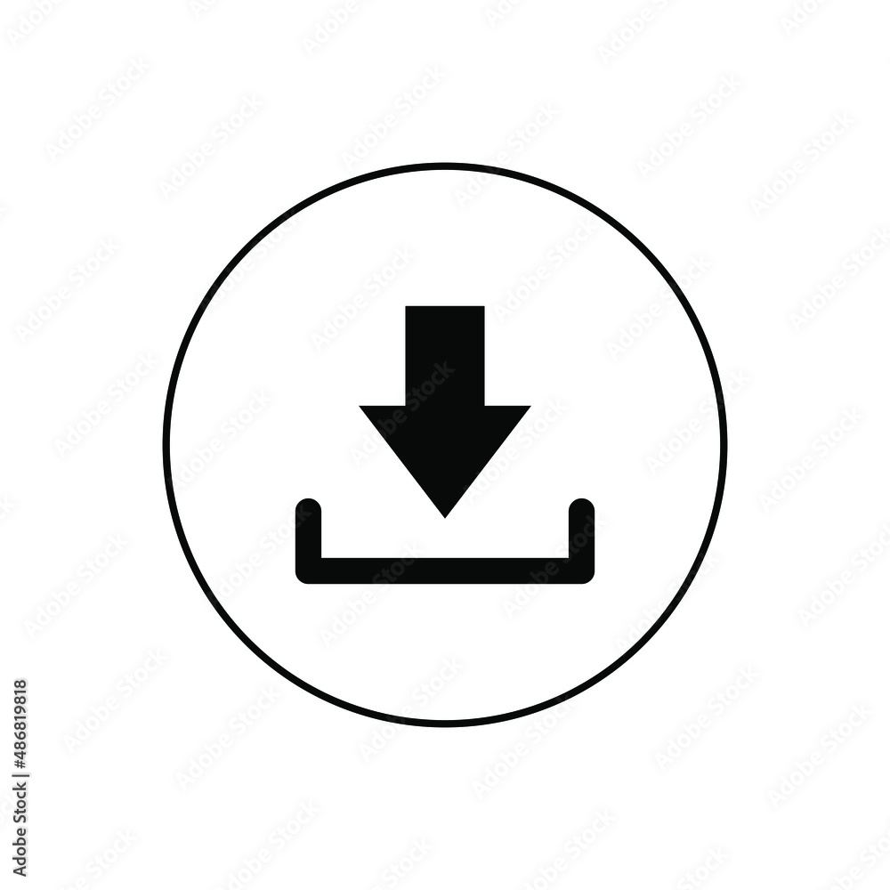 Download icon. Download button. Vector illustration isolated on white background. EPS 10 Download icon. Download button. Vector illustration isolated on white background. EPS 10