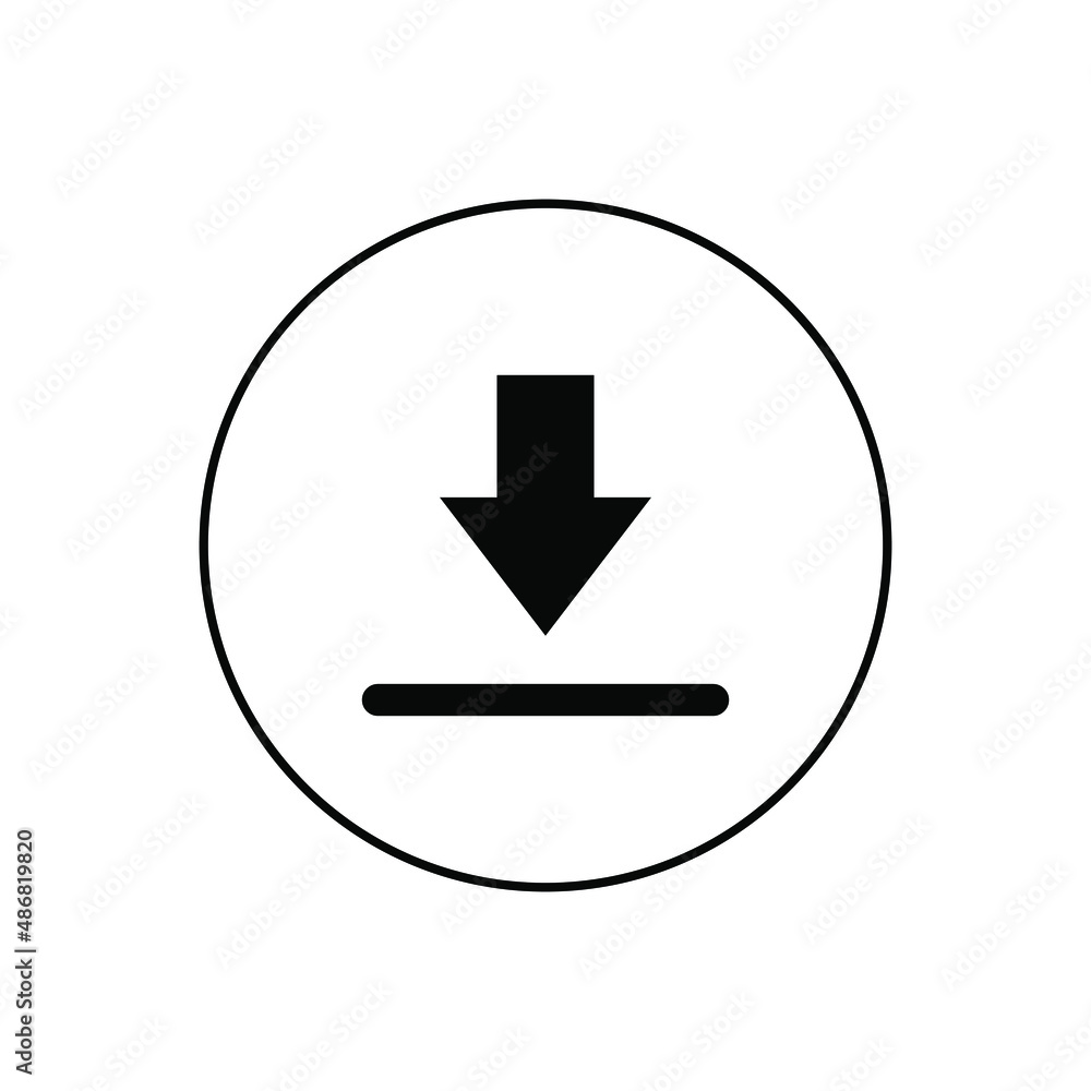 Download icon. Download button. Vector illustration isolated on white background. EPS 10 Download icon. Download button. Vector illustration isolated on white background. EPS 10