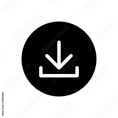 Download icon. Download button. Vector illustration isolated on white background. EPS 10