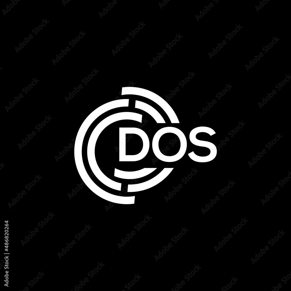 DOS letter logo design on black background. DOS creative initials letter logo concept. DOS letter design. DOS letter logo design on black background. DOS creative initials letter logo concept. DOS letter design.