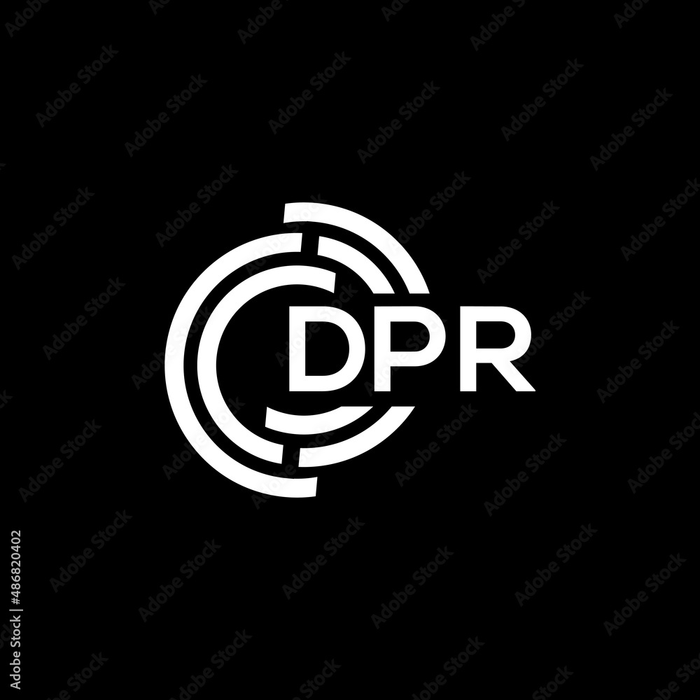 DPR letter logo design on black background. DPR creative initials letter logo concept. DPR letter design. DPR letter logo design on black background. DPR creative initials letter logo concept. DPR letter design.
