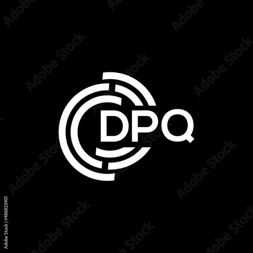 DPQ letter logo design on black background. DPQ creative initials letter logo concept. DPQ letter design. photo