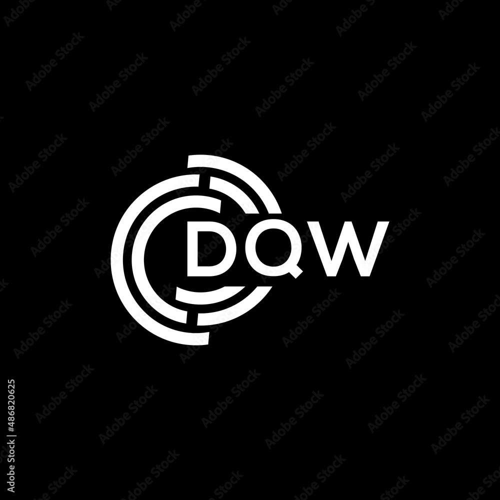 DQW letter logo design on black background. DQW creative initials letter logo concept. DQW letter design. DQW letter logo design on black background. DQW creative initials letter logo concept. DQW letter design.