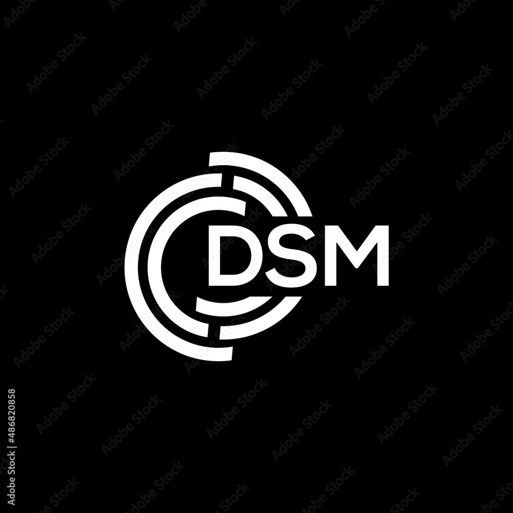 DSM letter logo design on black background. DSM creative initials letter logo concept. DSM letter design. DSM letter logo design on black background. DSM creative initials letter logo concept. DSM letter design.
