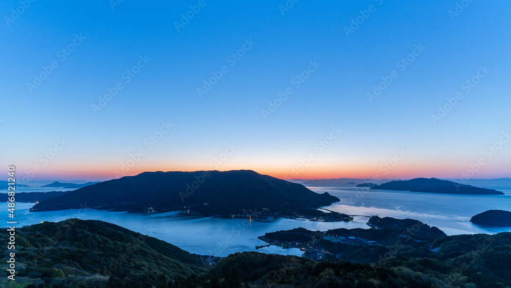 山口県上盛山展望台からの景色