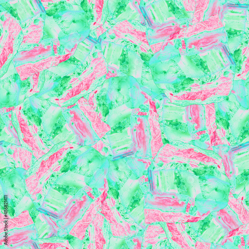 Summer background in green and pink colors