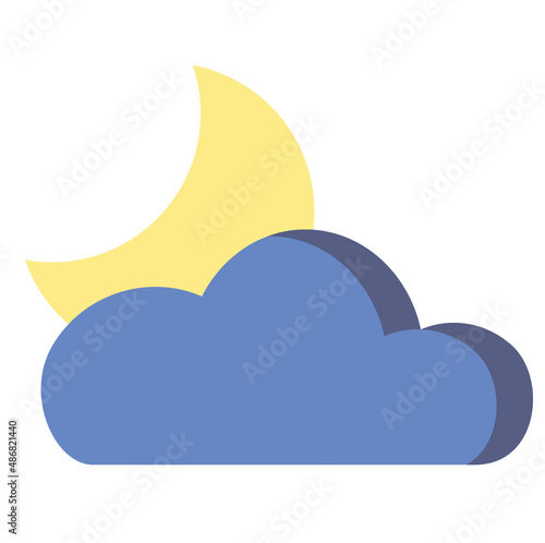Estado del clima ligera bruma, seminublado nocturno