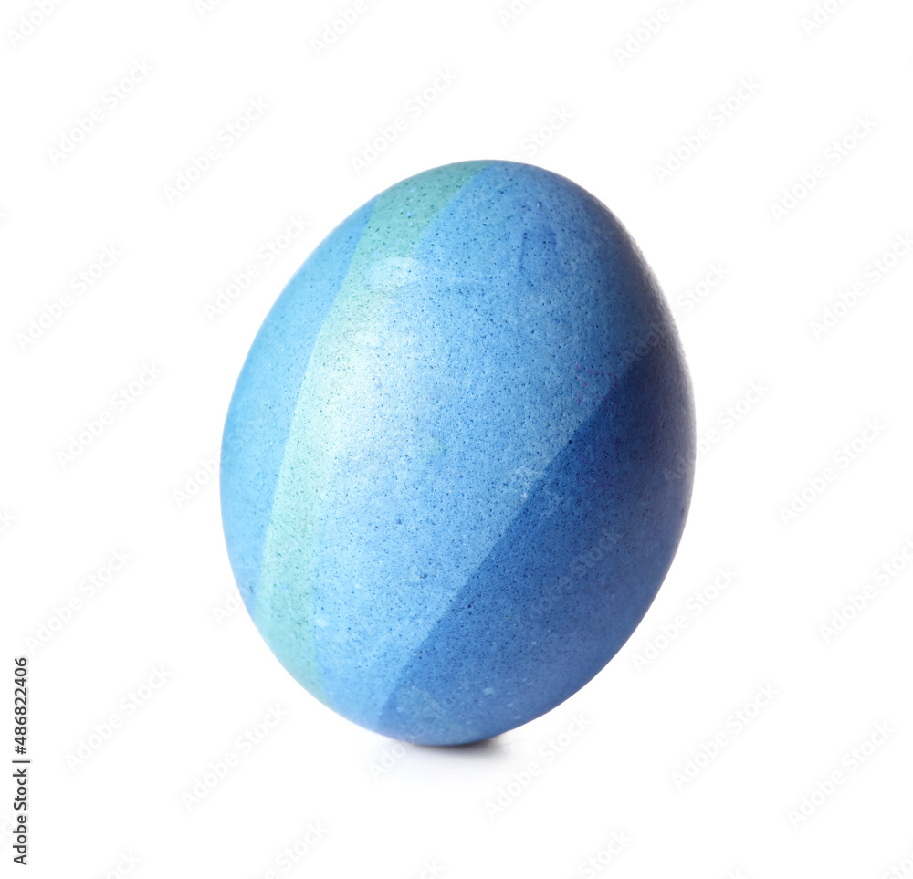 Beautiful blue Easter egg on white background Beautiful blue Easter egg on white background