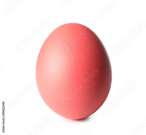 Pink Easter egg isolated on...