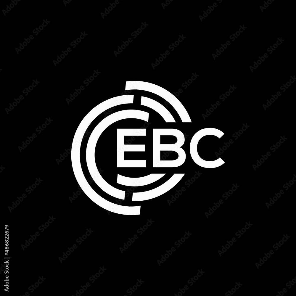 EBC letter logo design on black background. EBC creative initials letter logo concept. EBC letter design. EBC letter logo design on black background. EBC creative initials letter logo concept. EBC letter design.