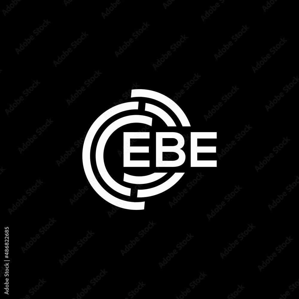 EBE letter logo design on black background. EBE creative initials letter logo concept. EBE letter design. EBE letter logo design on black background. EBE creative initials letter logo concept. EBE letter design.