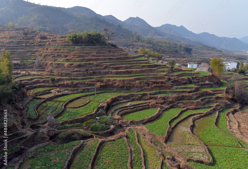 The hills and terraces of rural China