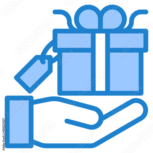 gift box blue style icon