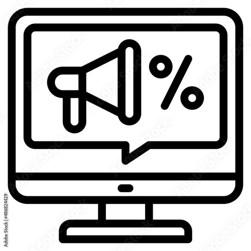 advertizing outline style icon