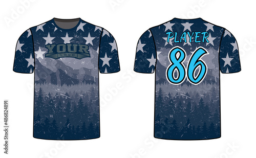 All sports player jersey design with an elegant edgy and wild look. Sports gear template mockup perfect fit for all sports. The designs that go on casual wear, shirts, fashions apparels, and all kind 